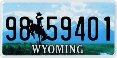 WY license plate 9859401