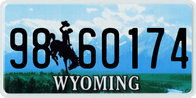 WY license plate 9860174