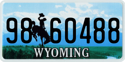 WY license plate 9860488