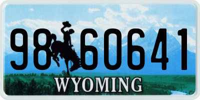 WY license plate 9860641