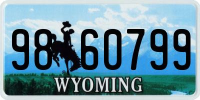 WY license plate 9860799
