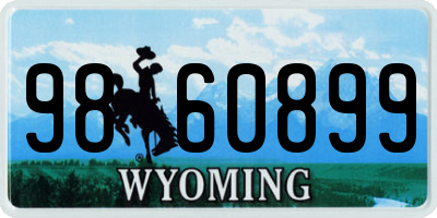 WY license plate 9860899