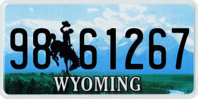 WY license plate 9861267