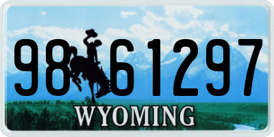 WY license plate 9861297