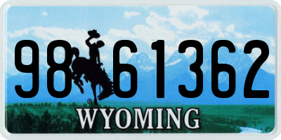 WY license plate 9861362