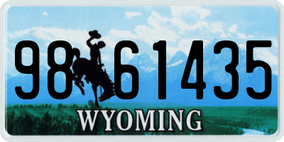 WY license plate 9861435