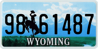 WY license plate 9861487