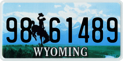 WY license plate 9861489