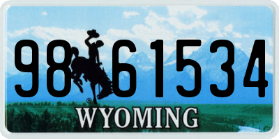WY license plate 9861534