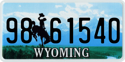 WY license plate 9861540
