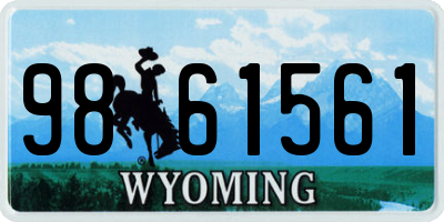 WY license plate 9861561