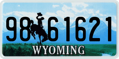 WY license plate 9861621