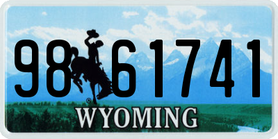 WY license plate 9861741