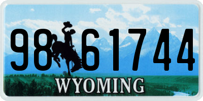 WY license plate 9861744