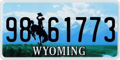 WY license plate 9861773