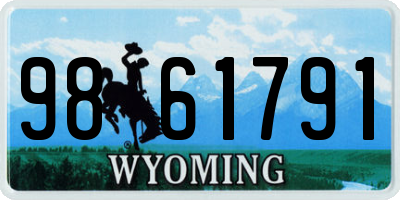 WY license plate 9861791
