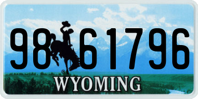 WY license plate 9861796