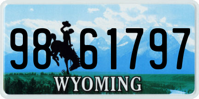 WY license plate 9861797