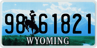 WY license plate 9861821