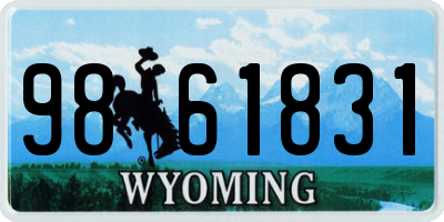 WY license plate 9861831