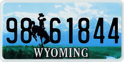 WY license plate 9861844