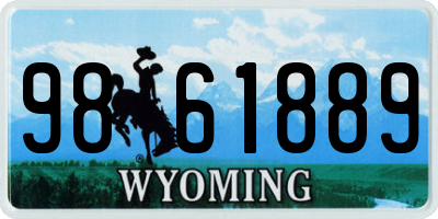 WY license plate 9861889