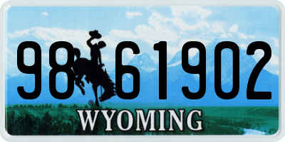 WY license plate 9861902