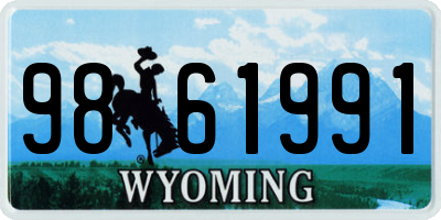 WY license plate 9861991