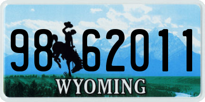 WY license plate 9862011