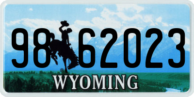 WY license plate 9862023