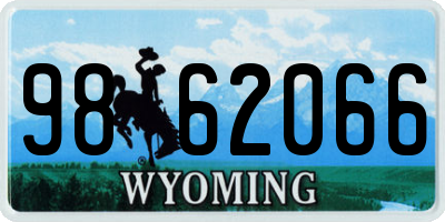 WY license plate 9862066