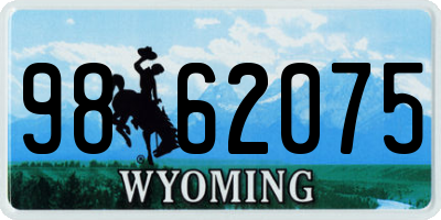 WY license plate 9862075