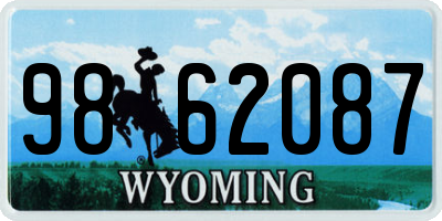 WY license plate 9862087
