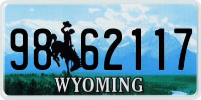 WY license plate 9862117