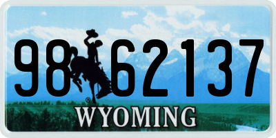 WY license plate 9862137