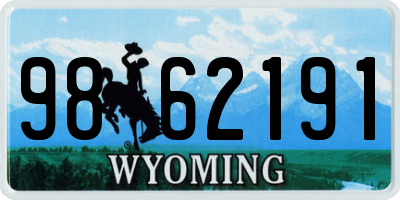 WY license plate 9862191
