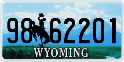 WY license plate 9862201