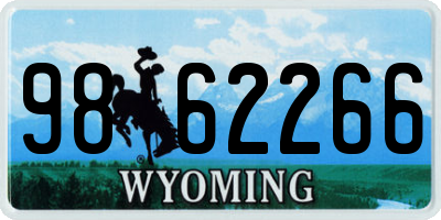 WY license plate 9862266