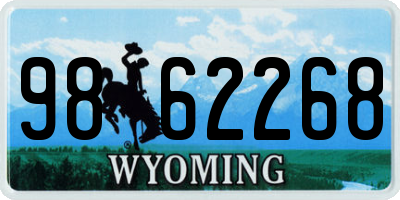 WY license plate 9862268