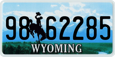 WY license plate 9862285
