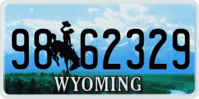 WY license plate 9862329