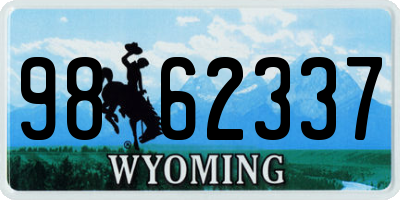 WY license plate 9862337