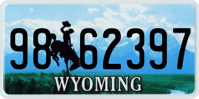 WY license plate 9862397