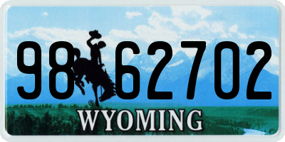 WY license plate 9862702