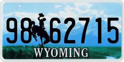WY license plate 9862715