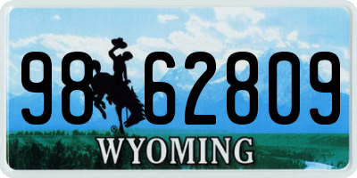 WY license plate 9862809