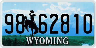WY license plate 9862810