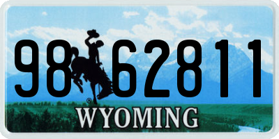 WY license plate 9862811