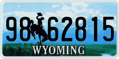 WY license plate 9862815