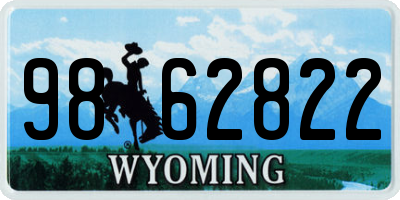 WY license plate 9862822